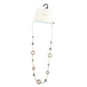 14th & Union Gold & Silver Tone Metal Beaded Necklace For Women - Stylish & Vers